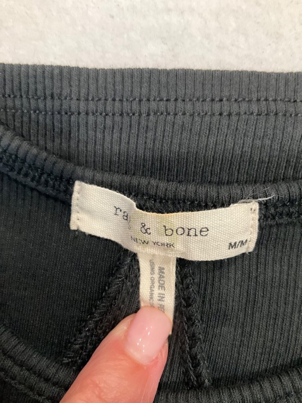 Rag & Bone size Medium Essential Ribbed Racerback Tank Black - Picture 8 of 9